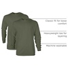 image:imageGildan Adult Ultra Cotton Long Sleeve TShirt Style G2400 MultipackMilitary Green