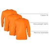image:imageGildan Adult Ultra Cotton Long Sleeve TShirt Style G2400 MultipackS Orange 3pack