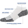 image:imageGildan Mens Active Strategic Cushion No Show Socks MultipairsWhiteGreyMerlot 12pairs