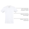 image:imageGildan Mens Cotton Stretch TShirts MultipackArtic White Vneck 3pack