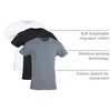 image:imageGildan Mens Cotton Stretch TShirts MultipackWhiteBlack SootGrey Flannel Crew 3pack