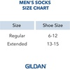image:imageGildan Mens Polyester Half Cushion Crew Socks 12pairsBlack