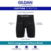 image:imageGildan Mens Underwear Cotton Stretch Boxer Briefs MultipackBlue CoveHawaiian BlueHeather Red Mark