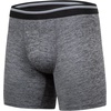 image:imageGildan Mens Underwear Performance DriftKnit Modern Boxer Briefs 2PackCaviar HeatherGrey Violet Heather Reg Leg Boxer Brief