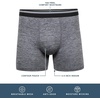 image:imageGildan Mens Underwear Performance DriftKnit Modern Boxer Briefs 2PackCaviar HeatherGrey Violet Heather Trunk