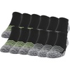 image:imageGildan Mens Active Strategic Cushion No Show Socks MultipairsBlackAcid 12pairs