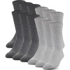 image:imageGildan Mens Polyester Half Cushion Crew Socks 12pairsGrey