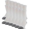 image:imageGildan Mens Polyester Half Cushion Crew Socks 12pairsWhite