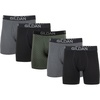 image:imageGildan Mens Underwear Cotton Stretch Boxer Briefs MultipackBlkHeather Dark GreyGreen Midnight