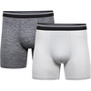 image:imageGildan Mens Underwear Performance DriftKnit Modern Boxer Briefs 2PackCaviar HeatherGrey Violet Heather Trunk