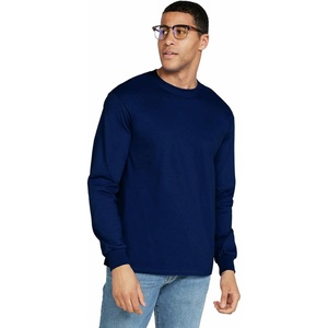 image:imageGildan Adult Ultra Cotton Long Sleeve TShirt Style G2400 MultipackNavy