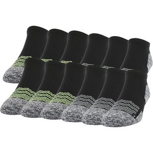 image:imageGildan Mens Active Strategic Cushion No Show Socks MultipairsBlackAcid 12pairs