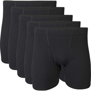image:imageGildan Mens Underwear Covered Waistband Boxer Briefs MultipackBlack 5pack
