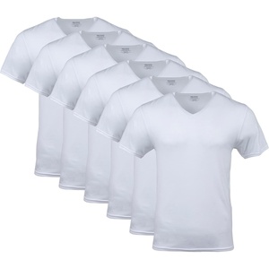 image:imageGildan Mens VNeck TShirts Multipack Style G1103White 6pack