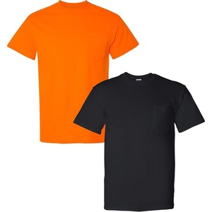 image:imageGildan G830 56 oz Ultra Blend 5050 Pocket TShirt  Royal  XLarge1 Safety Orange  1 Black