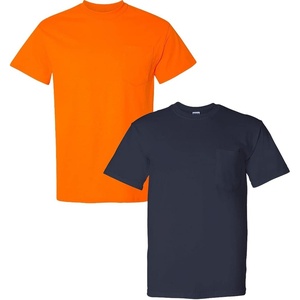 image:imageGildan G830 56 oz Ultra Blend 5050 Pocket TShirt  Royal  XLarge1 Safety Orange  1 Navy