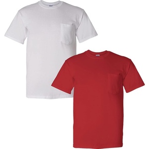 image:imageGildan G830 56 oz Ultra Blend 5050 Pocket TShirt  Royal  XLarge1 White  1 Red