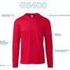 image:imageGildan Adult Heavy Cotton Long Sleeve TShirt Style G5400 2PackSport Grey
