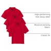 image:imageGildan Kids DryBlend Short Sleeve Polo Style G8800b 3PackRed