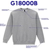 image:imageGildan Kids Fleece Crewneck Sweatshirt Style G18000bDark Heather