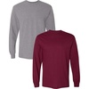 image:imageGildan Adult DryBlend Long Sleeve TShirt Style G8400 2PackGraphite HeatherMaroon