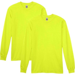 image:imageGildan Adult Heavy Cotton Long Sleeve TShirt Style G5400 2PackSafety Green