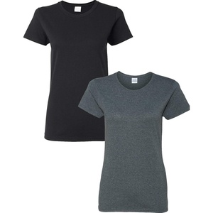 image:imageGildan Womens Heavy Cotton TShirt Style G5000L 2PackBlackDarkheather