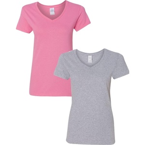image:imageGildan Womens Heavy Cotton VNeck TShirt 2Pack1 Azalea  1 Sport Grey